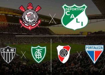Noite de Libertadores para Corinthians, Atlético-MG, América-MG e Fortaleza
