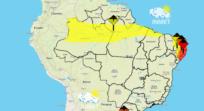 Inmet emite alerta vermelho de chuvas em João Pessoa e mais 97 cidades da PB