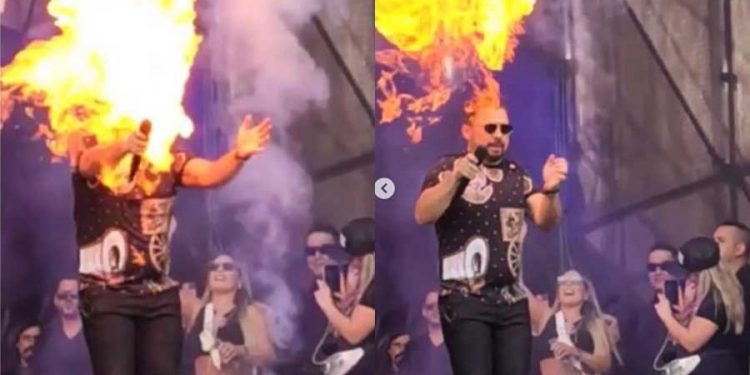 VÍDEO – Xand Avião tranquiliza fãs após acidente com fogo