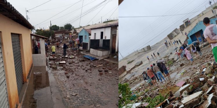 VÍDEO – Reservatório se rompe e deixa 4 feridos em Pocinhos, no Cariri paraibano