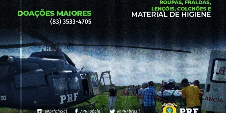 PRF faz campanha de arrecadação de donativos para os pernambucanos