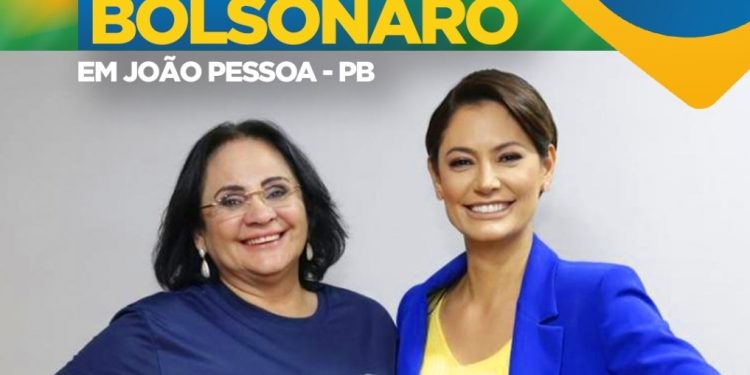 Michelle Bolsonaro e Damares vêm a João Pessoa no próximo sábado (15)