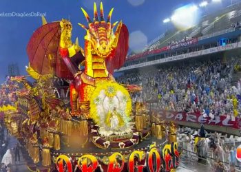 Com enredo sobre João Pessoa, Dragões da Real fica em quinto, no carnaval de São Paulo