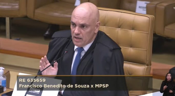 Moraes vota pela descriminalização de drogas para consumo