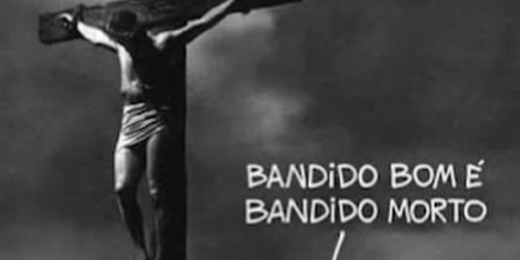 MST “celebra” sexta-feira santa com crucifixo e a frase: “Bandido bom é bandido morto”