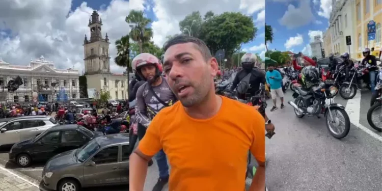 Motoboys fazem protesto em JP contra PL de Lula sobre regulamentação da categoria
