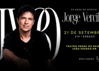 Jorge Vercillo celebra 30 anos de carreira, com show em João Pessoa