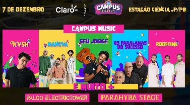 Seu Jorge e Paralamas confirmados no Campus Festival 2024