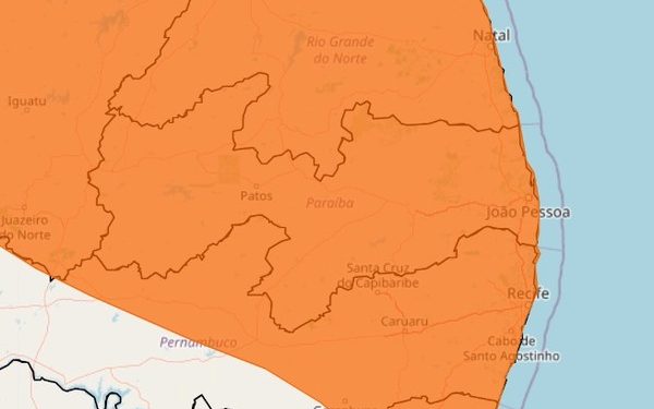 Inmet renova alerta de chuvas intensas para todas as cidades da Paraíba