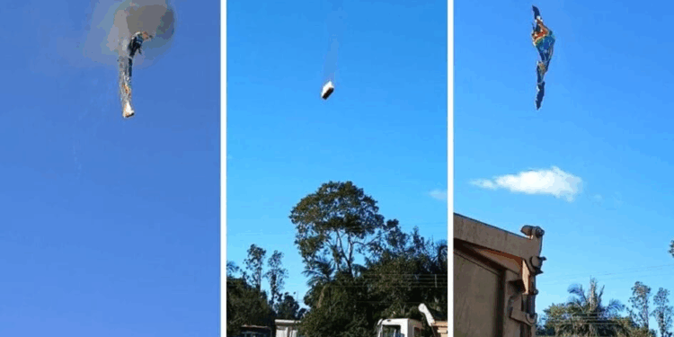 Balão cai com 21 pessoas em SC, 8 morrem