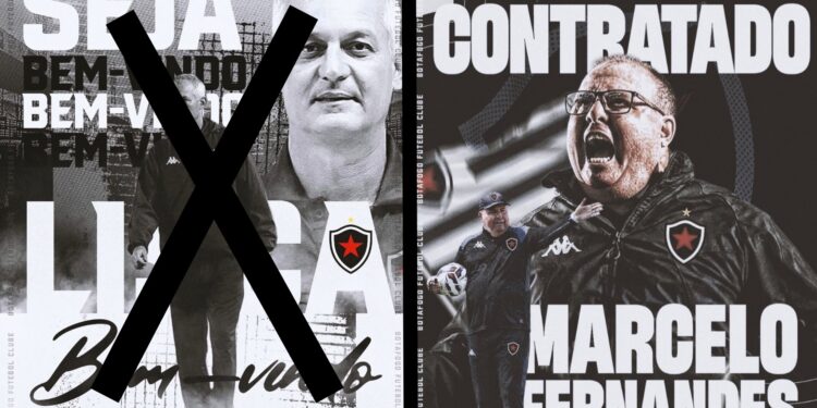 Em menos de 5 horas, Botafogo demite Lisca e contrata Marcelo Fernandes